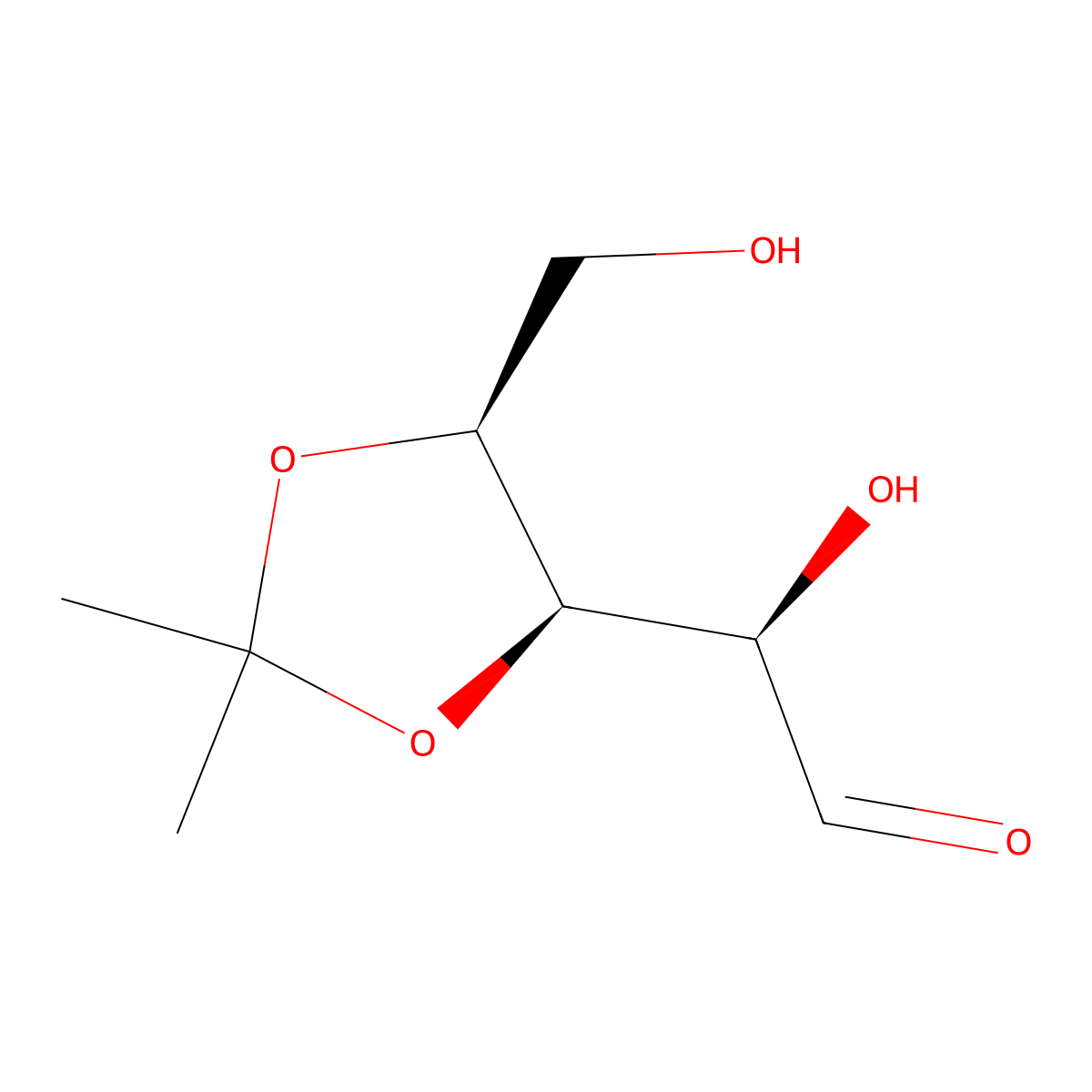 3,4-O-Isopropylidene-L-arabinose molecular structure, CAS 40031-36-5