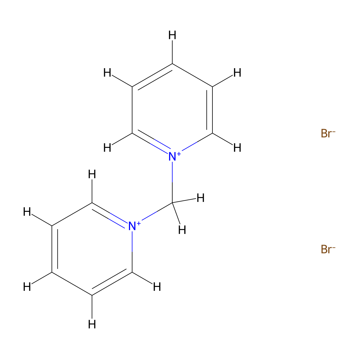 1,1'-Methylenedi(pyridin-1-ium) dibromide molecular structure, CAS 40032-49-3