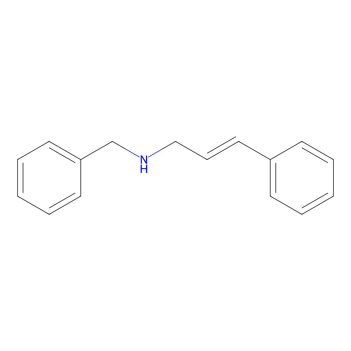 (E)-N-benzyl-3-phenylprop-2-en-1-amine molecular structure, CAS 40032-55-1