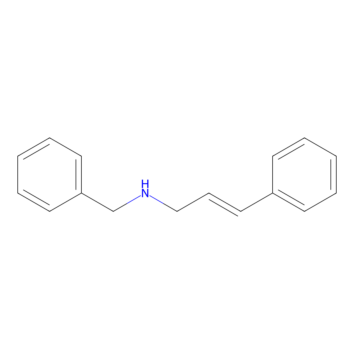 (E)-N-benzyl-3-phenylprop-2-en-1-amine molecular structure, CAS 40032-55-1