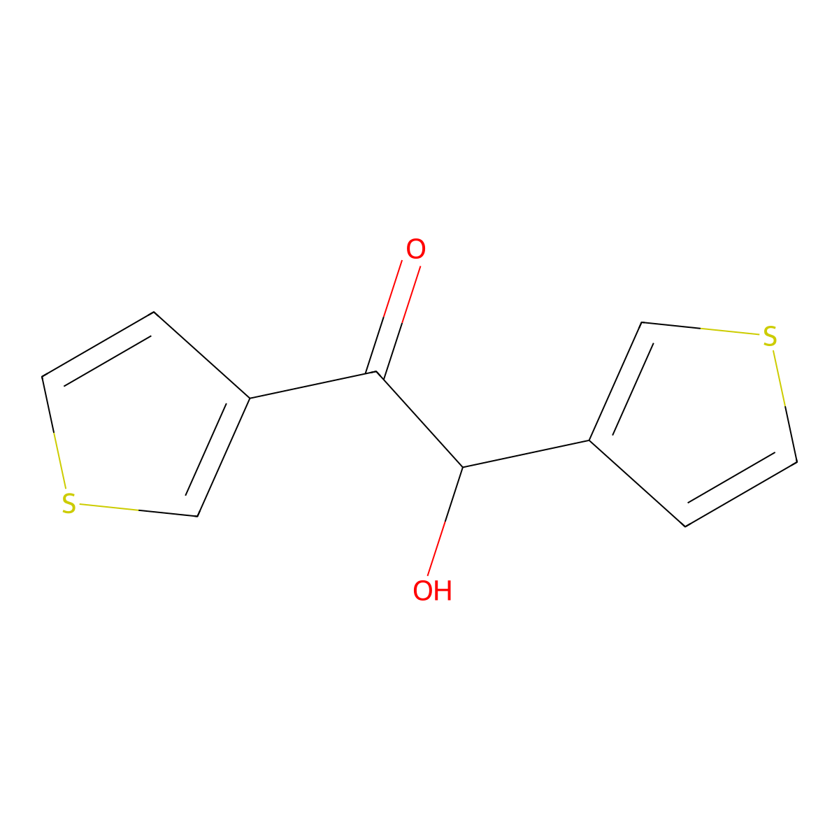 2-Hydroxy-1,2-di(thiophen-3-yl)ethanone molecular structure, CAS 40032-67-5