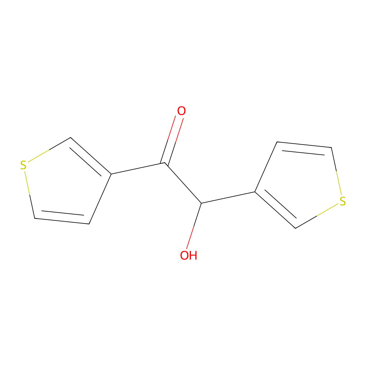 2-Hydroxy-1,2-di(thiophen-3-yl)ethanone molecular structure, CAS 40032-67-5