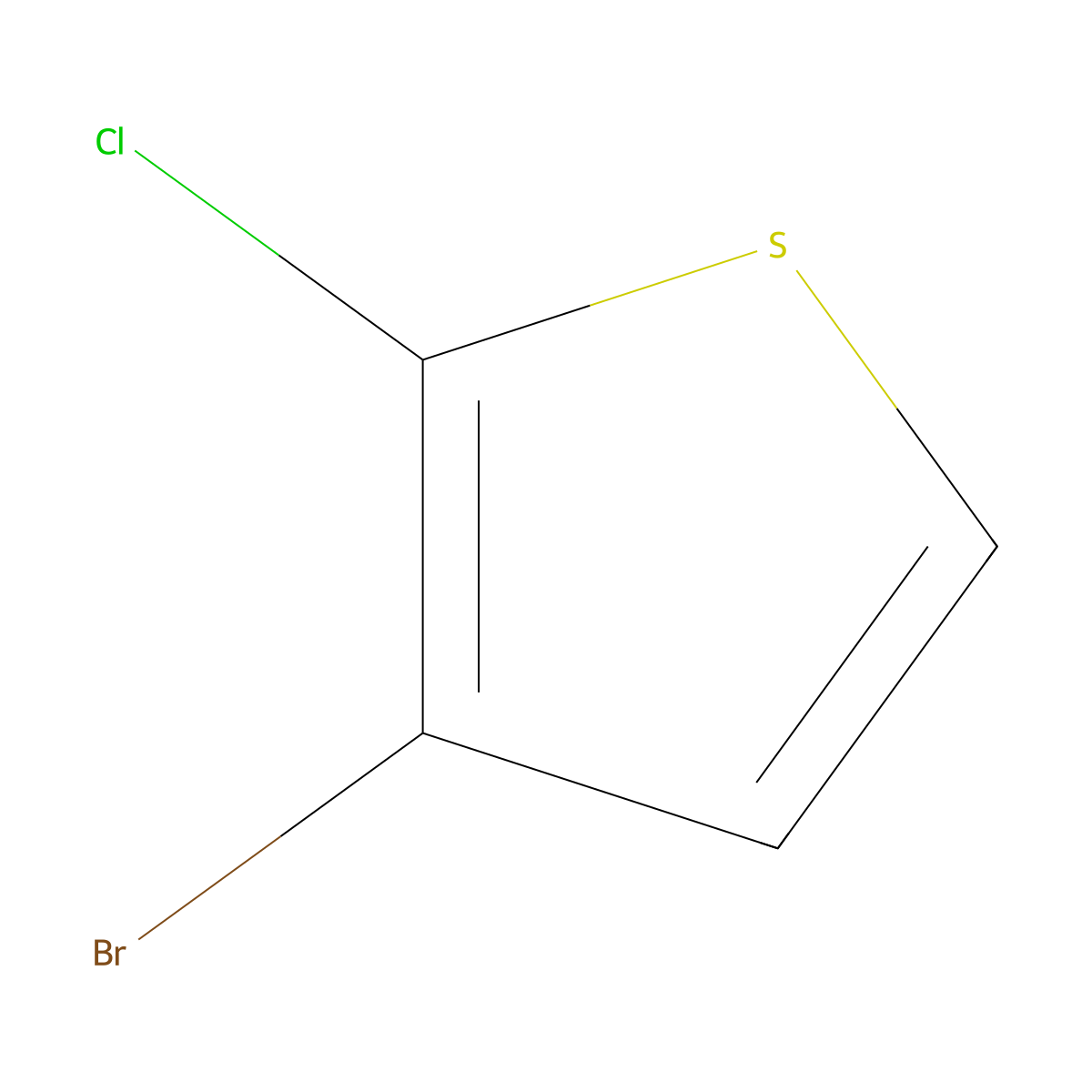 3-Bromo-2-chlorothiophene molecular structure, CAS 40032-73-3
