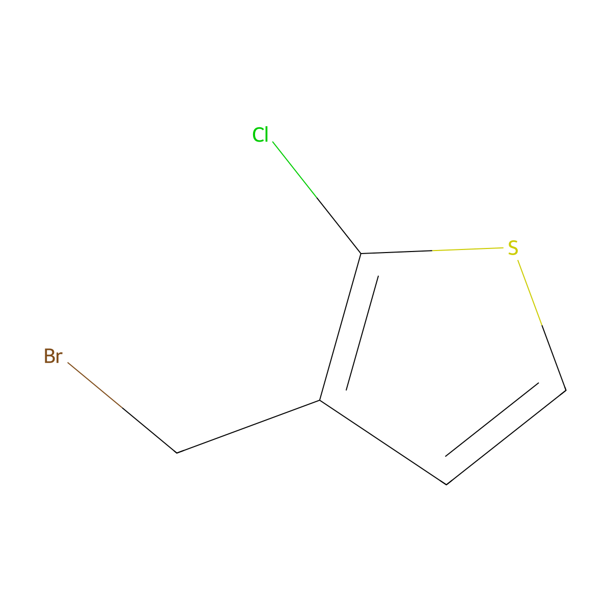 3-(Bromomethyl)-2-chlorothiophene molecular structure, CAS 40032-81-3