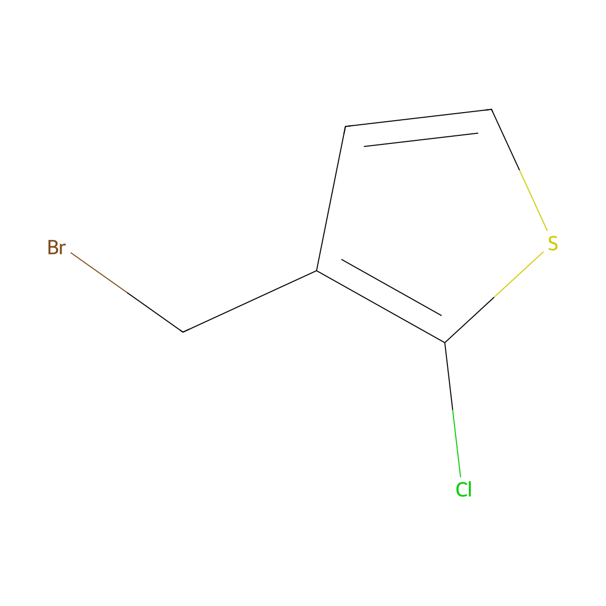 3-(Bromomethyl)-2-chlorothiophene molecular structure, CAS 40032-81-3