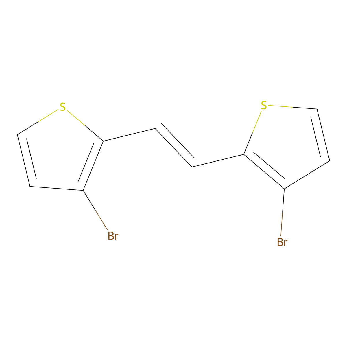 (E)-1,2-Bis(3-bromothiophen-2-yl)ethene molecular structure, CAS 40032-88-0
