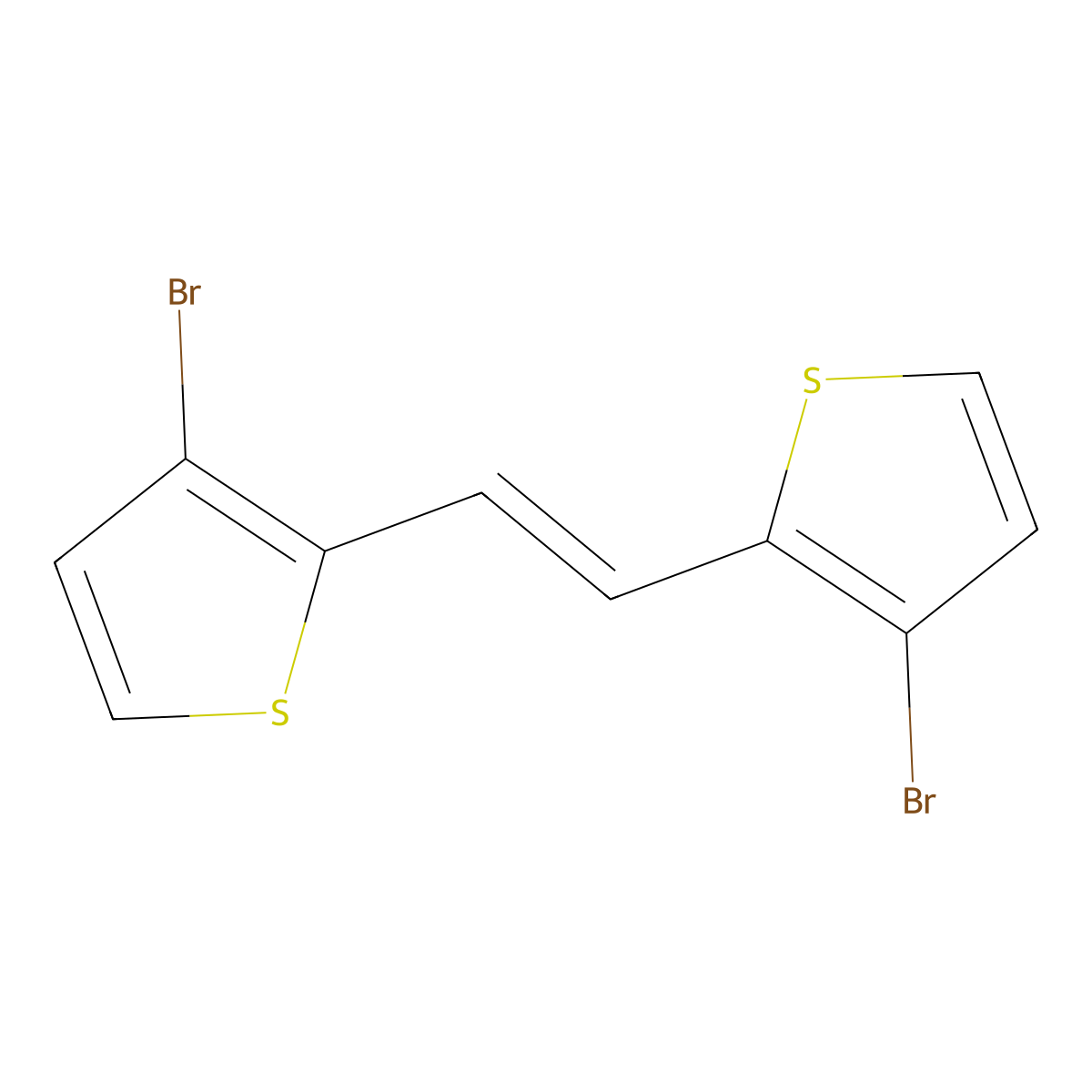 (E)-1,2-Bis(3-bromothiophen-2-yl)ethene molecular structure, CAS 40032-88-0