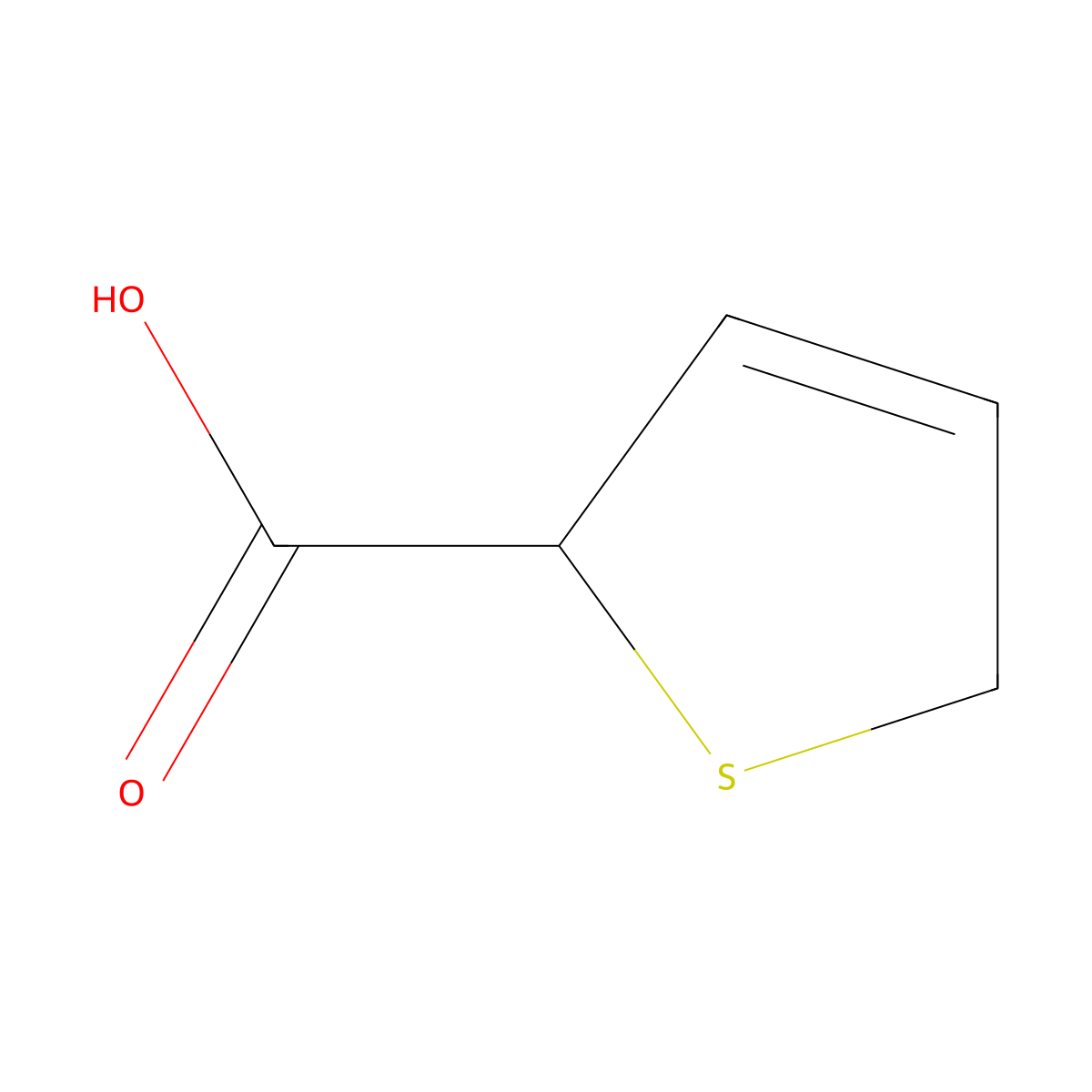 2,5-Dihydrothiophene-2-carboxylic acid molecular structure, CAS 40033-24-7