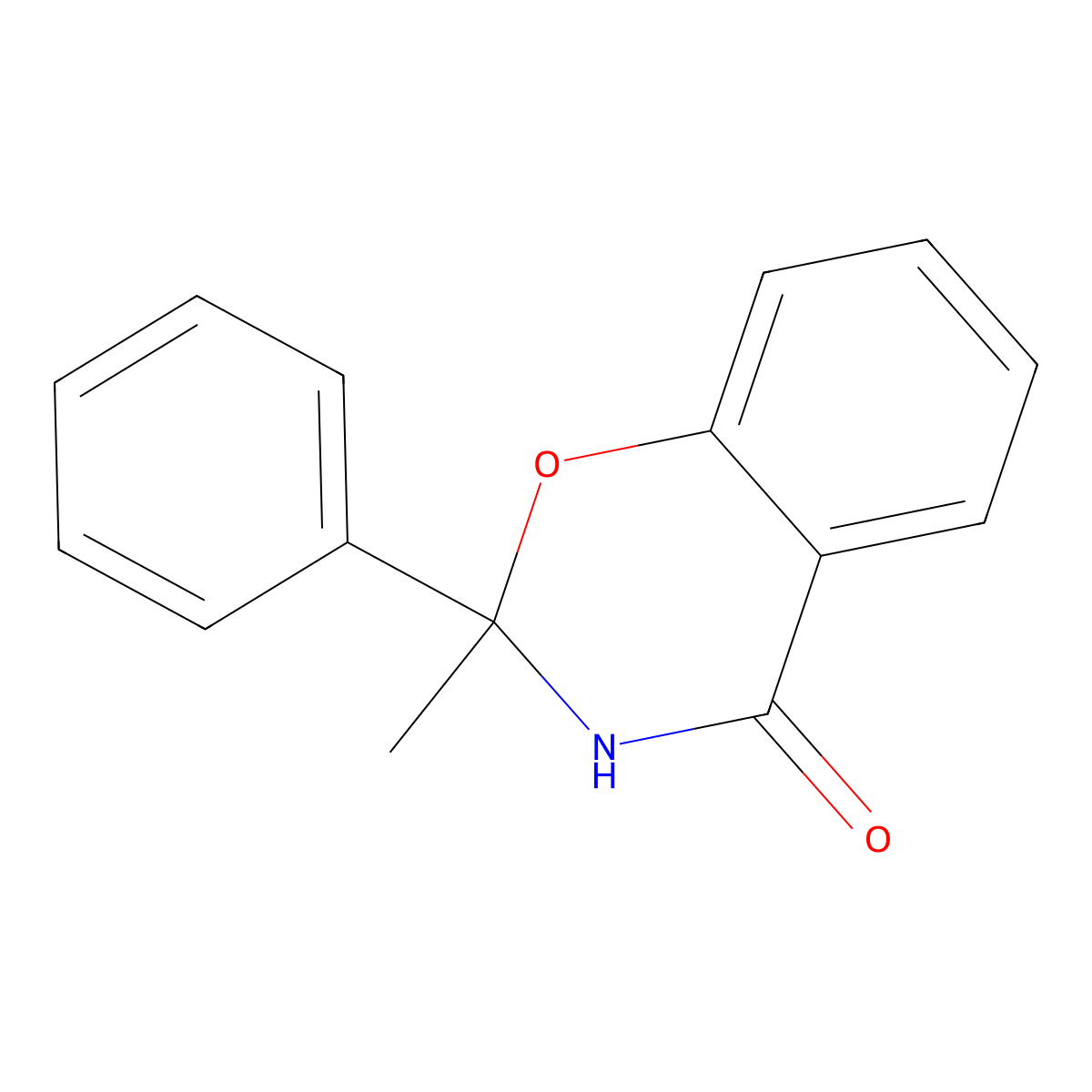 2-methyl-2-phenyl-2,3-dihydro-4H-1,3-benzoxazin-4-one molecular structure, CAS 40033-93-0