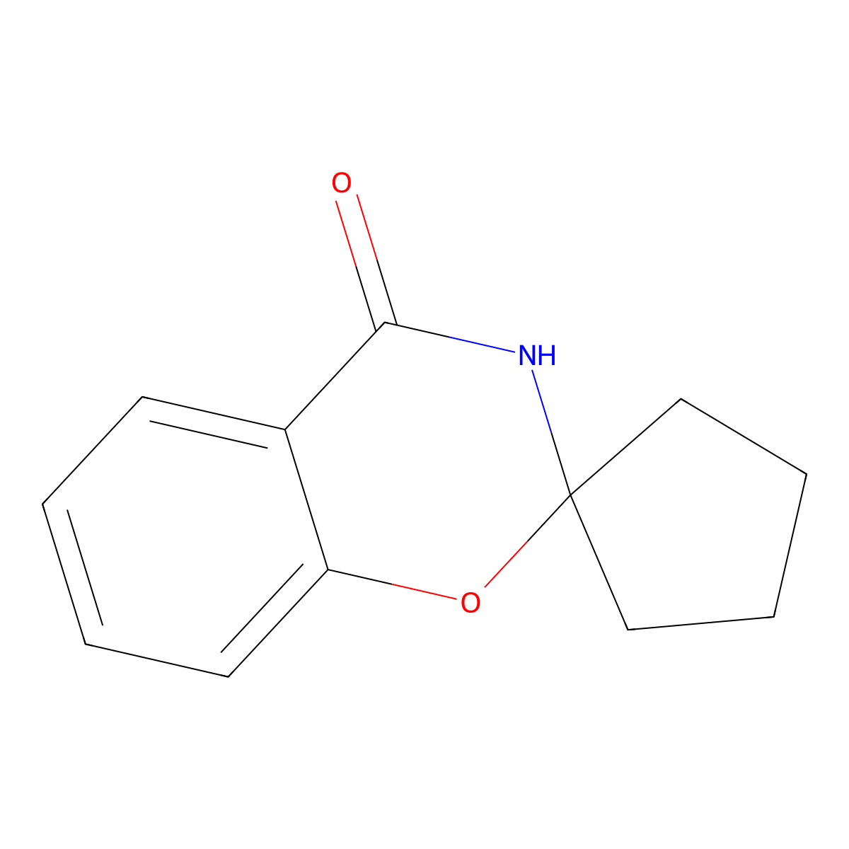 spiro[3H-1,3-benzoxazine-2,1'-cyclopentane]-4-one molecular structure, CAS 40033-94-1