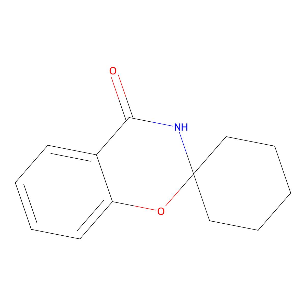 spiro[benzo[e][1,3]oxazine-2,1'-cyclohexan]-4(3H)-one molecular structure, CAS 40033-95-2