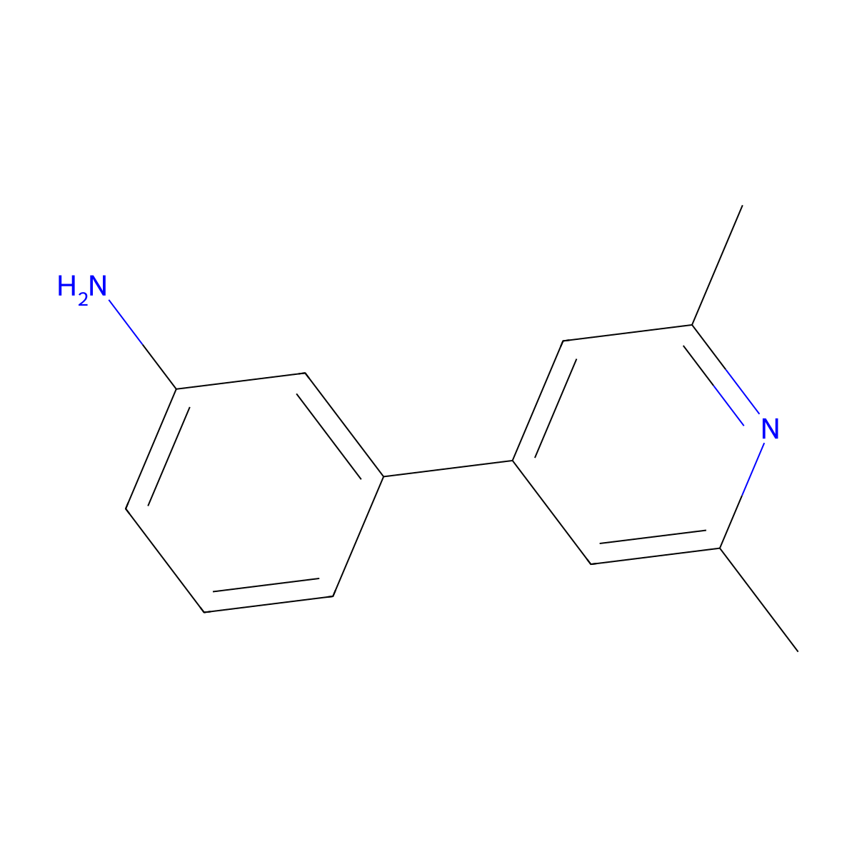 3-(2,6-Dimethyl-4-pyridyl)aniline molecular structure, CAS 40034-51-3