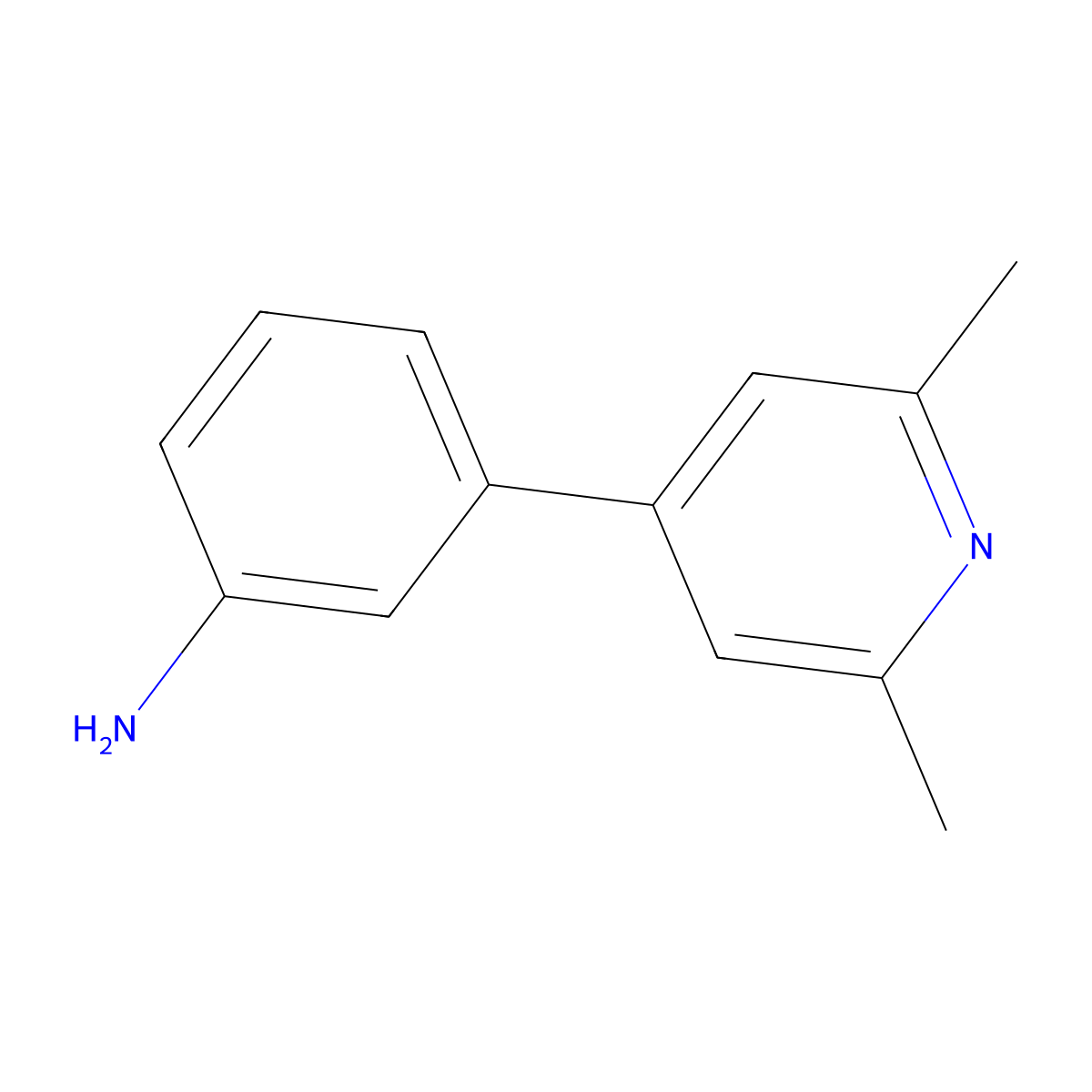 3-(2,6-Dimethyl-4-pyridyl)aniline molecular structure, CAS 40034-51-3