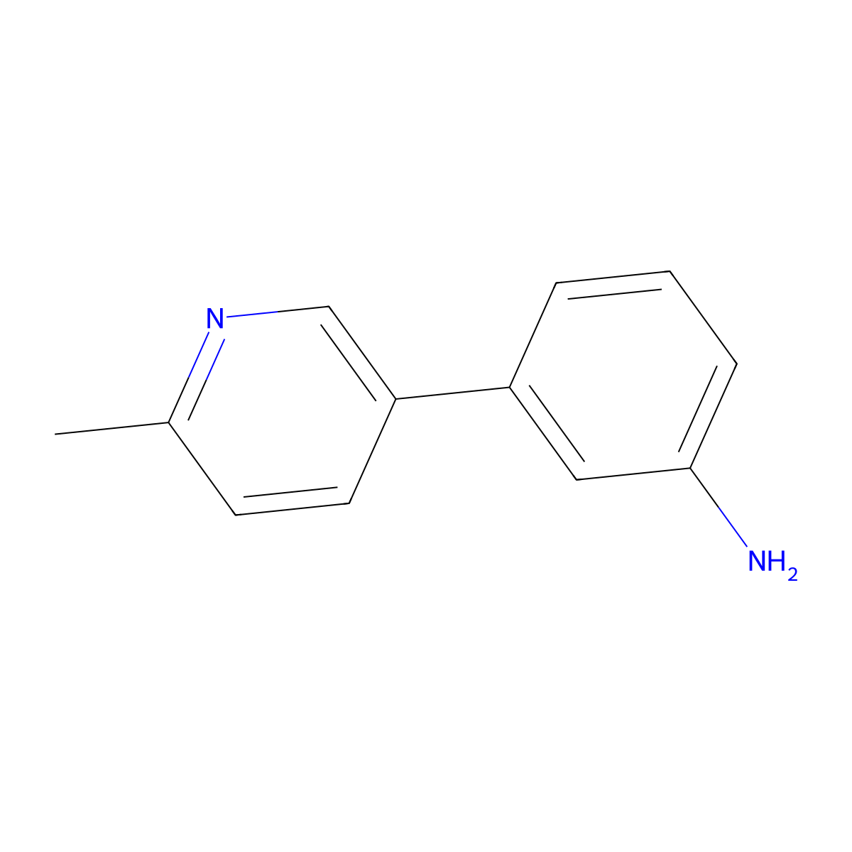 3-(6-Methylpyridin-3-yl)aniline molecular structure, CAS 40035-78-7