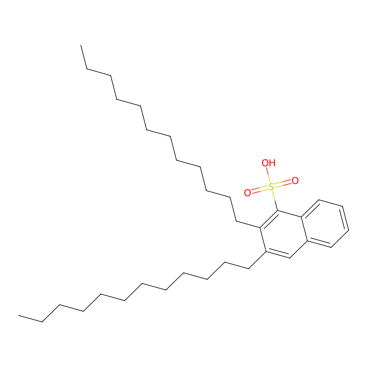 Naphthalenesulfonic acid, didodecyl- molecular structure, CAS 40038-00-4