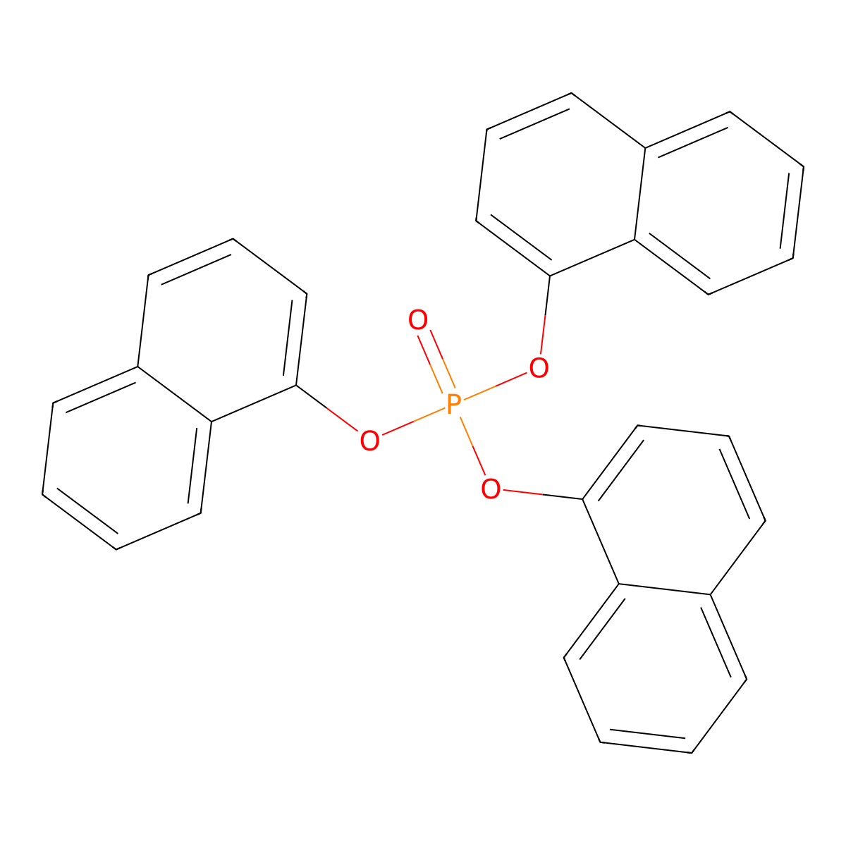 1-Naphthol, phosphate (3:1) molecular structure, CAS 4004-51-7
