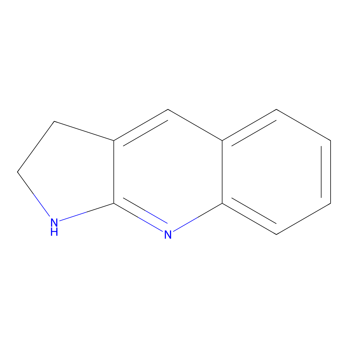 1H,2H,3H-pyrrolo[2,3-b]quinoline molecular structure, CAS 40041-77-8