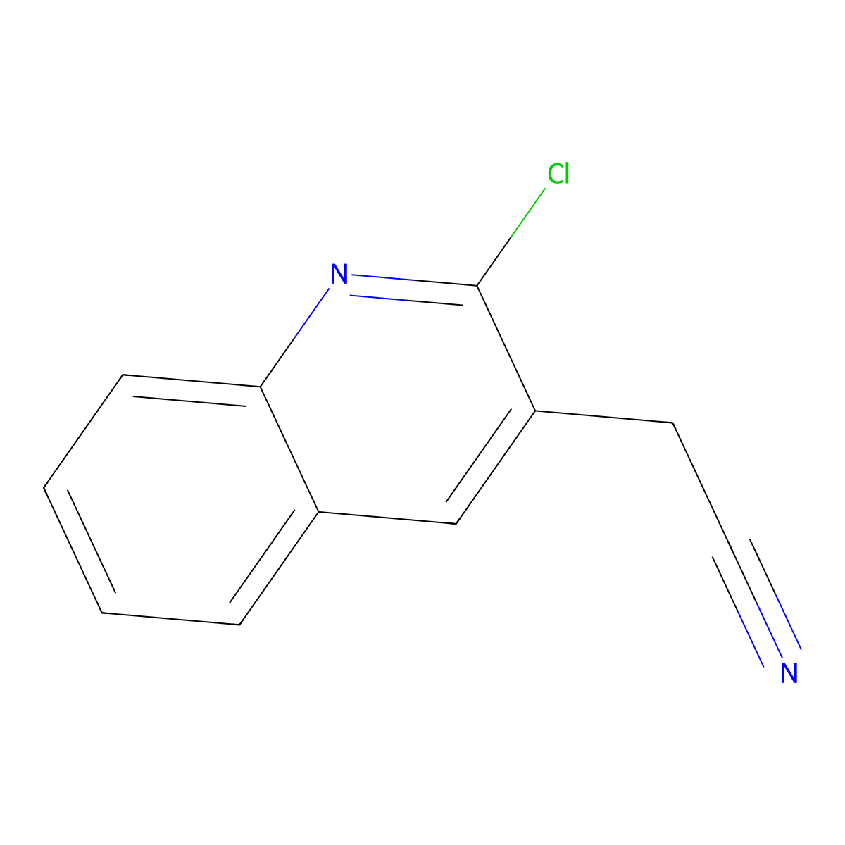 2-(2-Chloroquinolin-3-yl)acetonitrile molecular structure, CAS 40041-79-0