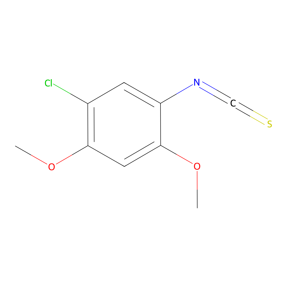 5-Chloro-2,4-dimethoxyphenyl isothiocyanate molecular structure, CAS 40046-27-3