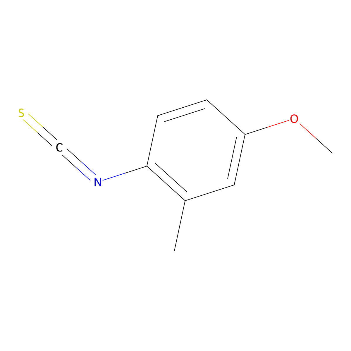 4-Methoxy-2-methylphenyl isothiocyanate molecular structure, CAS 40046-28-4
