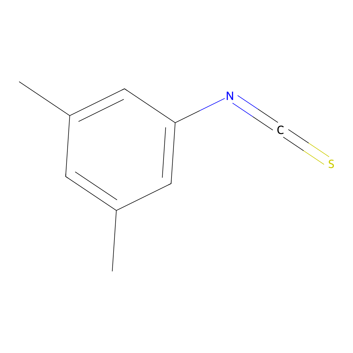 3,5-Dimethylphenyl Isothiocyanate molecular structure, CAS 40046-30-8