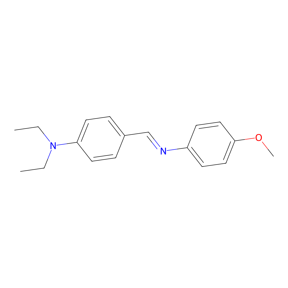N,N-diethyl-4-[(4-methoxyphenyl)iminomethyl]aniline molecular structure, CAS 40046-93-3