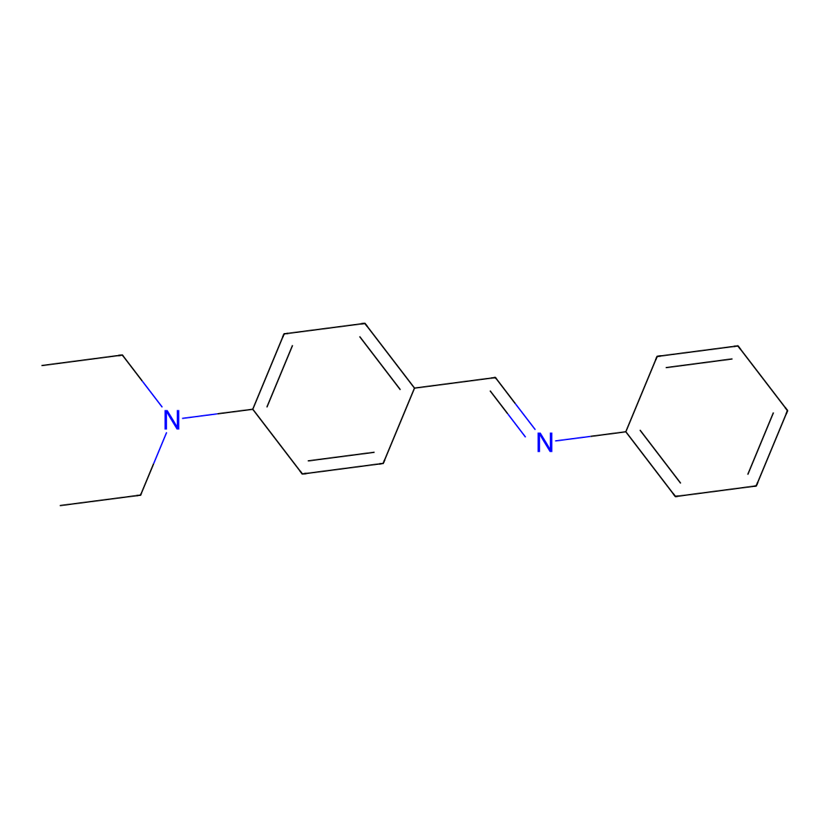 N-(4-(Diethylamino)benzylidene)aniline molecular structure, CAS 40046-95-5
