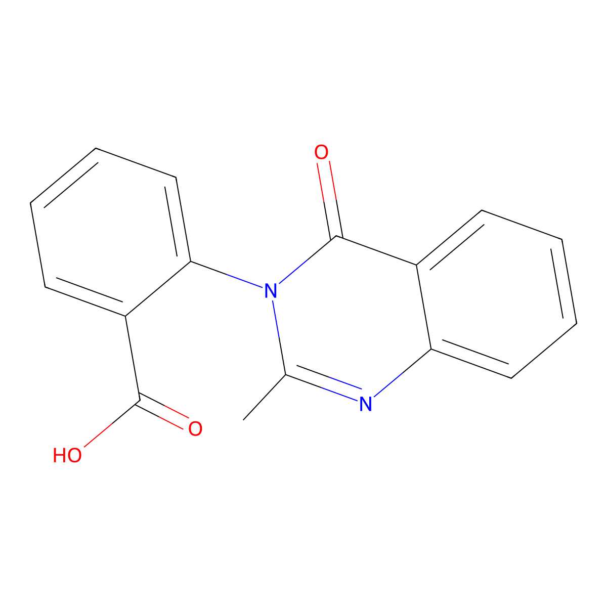 2-(2-Methyl-4-oxoquinazolin-3(4h)-yl)benzoic acid molecular structure, CAS 4005-06-5