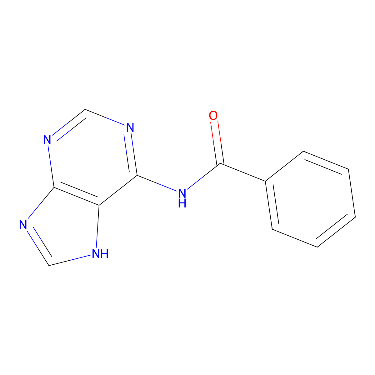 6-Benzamidopurine molecular structure, CAS 4005-49-6