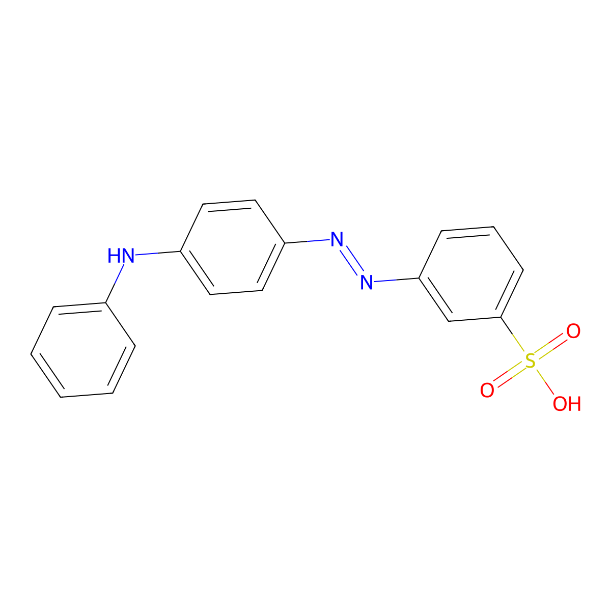 4-(Phenylamino)-3'-sulfoazobenzene molecular structure, CAS 4005-68-9