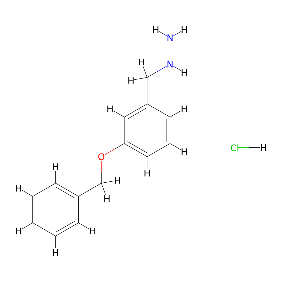 (3-(Benzyloxy)benzyl)hydrazine hydrochloride molecular structure, CAS 40051-69-2
