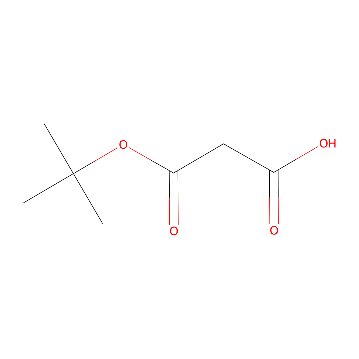 3-(Tert-butoxy)-3-oxopropanoic acid molecular structure, CAS 40052-13-9