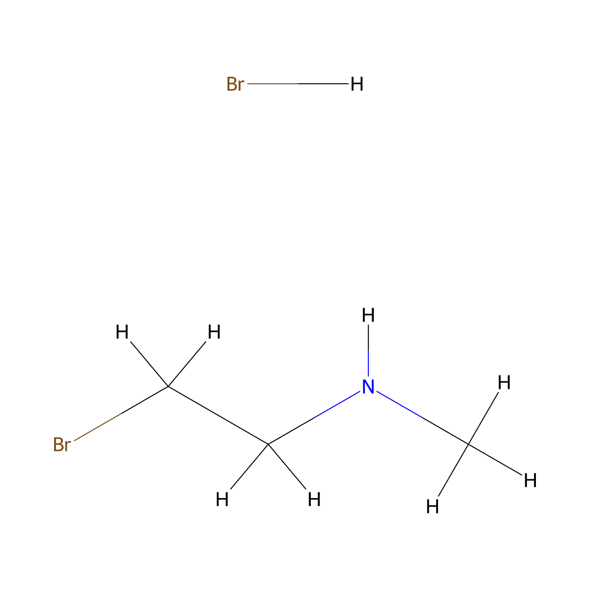 (2-Bromoethyl)(methyl)amine hydrobromide molecular structure, CAS 40052-63-9