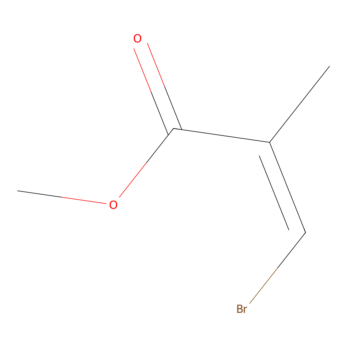 (E)-3-Bromo-2-methyl-acrylic acid methyl ester molecular structure, CAS 40053-01-8