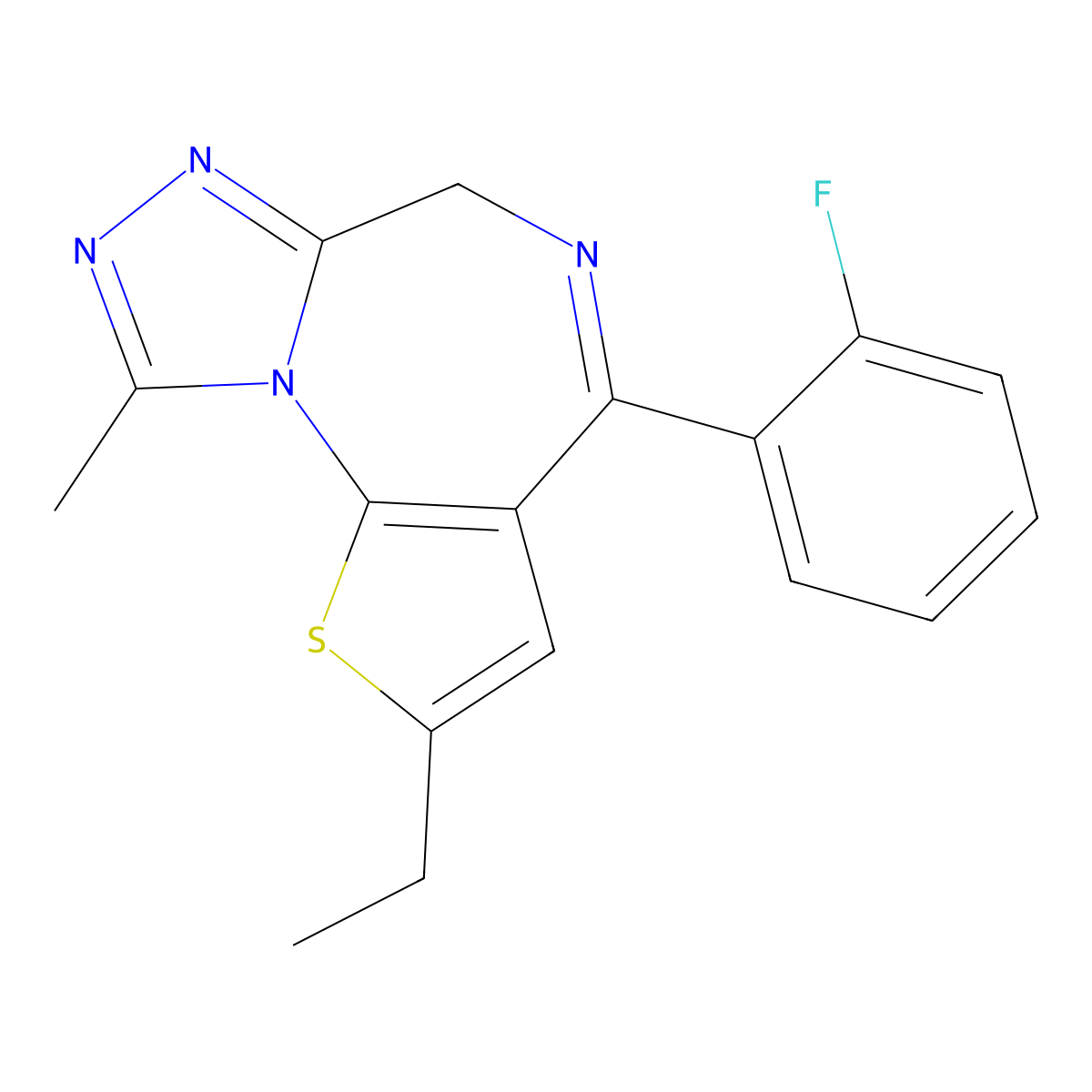 Fluetizolam molecular structure, CAS 40054-88-4