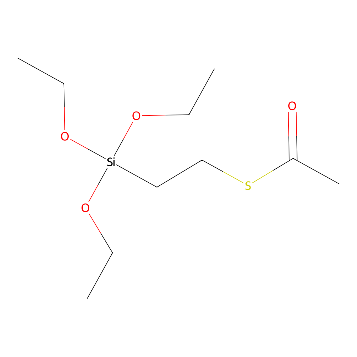 Acetic acid, thio-, S-ester with (2-mercaptoethyl)triethoxysilane molecular structure, CAS 40055-63-8