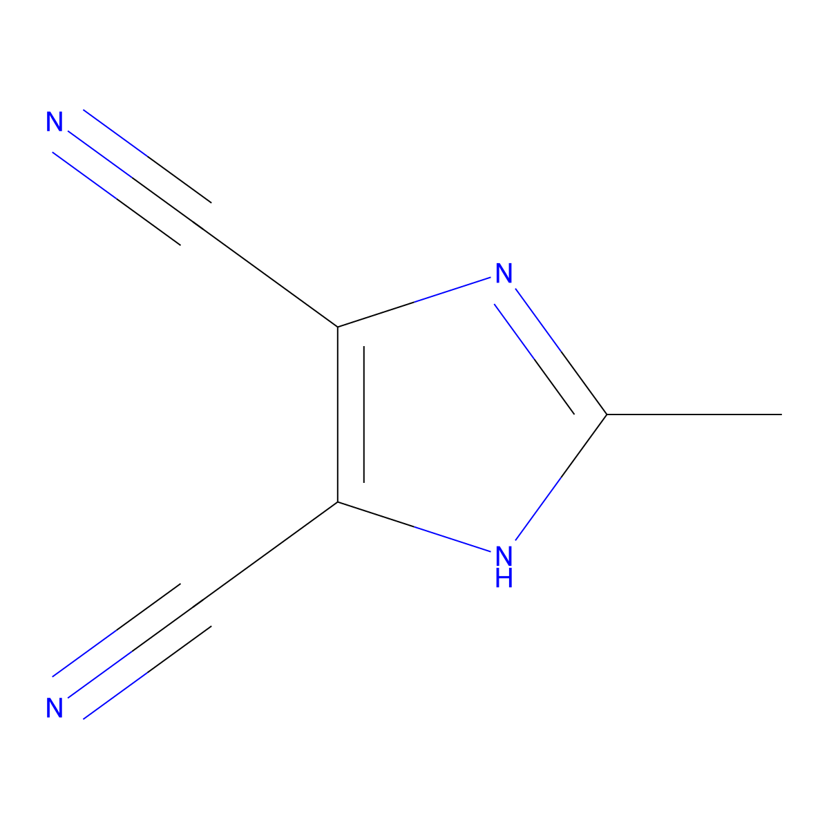 2-methyl-1H-imidazole-4,5-dicarbonitrile molecular structure, CAS 40056-53-9