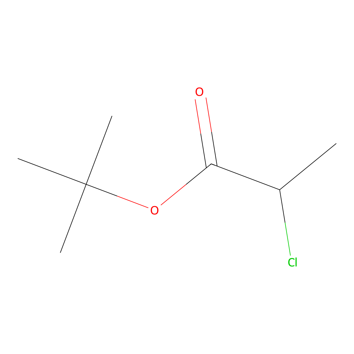 tert-Butyl 2-chloropropanoate molecular structure, CAS 40058-88-6