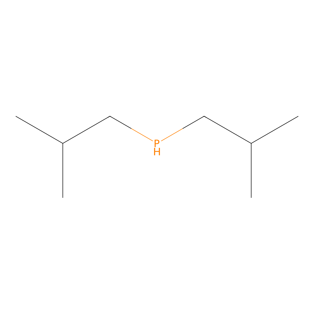 Phosphine, bis(2-methylpropyl)- molecular structure, CAS 4006-38-6