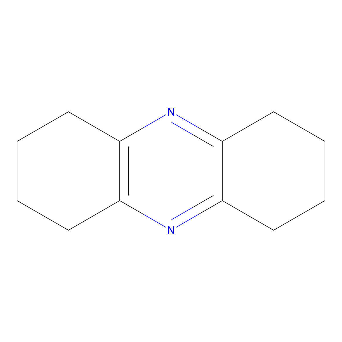 1,2,3,4,6,7,8,9-Octahydrophenazine molecular structure, CAS 4006-50-2