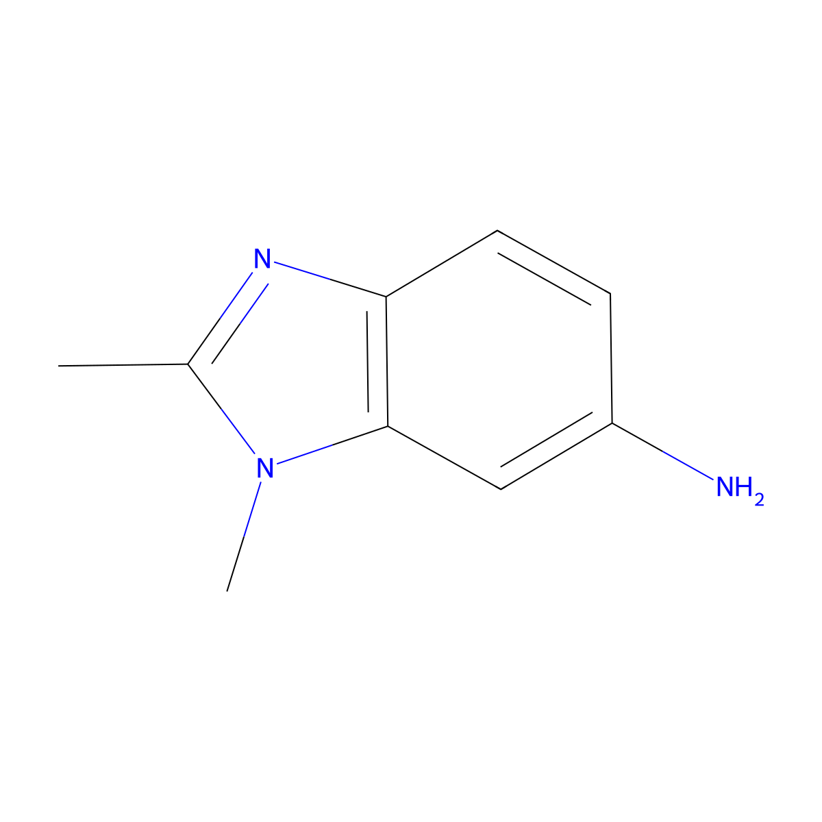 1,2-dimethyl-1H-1,3-benzodiazol-6-amine molecular structure, CAS 4006-62-6