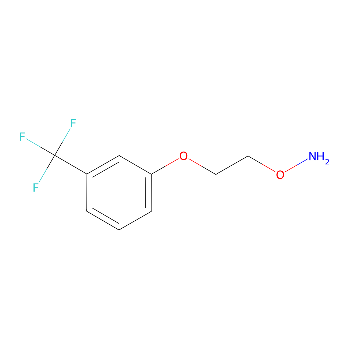 O-[2-[3-(trifluoromethyl)phenoxy]ethyl]hydroxylamine molecular structure, CAS 400605-35-8
