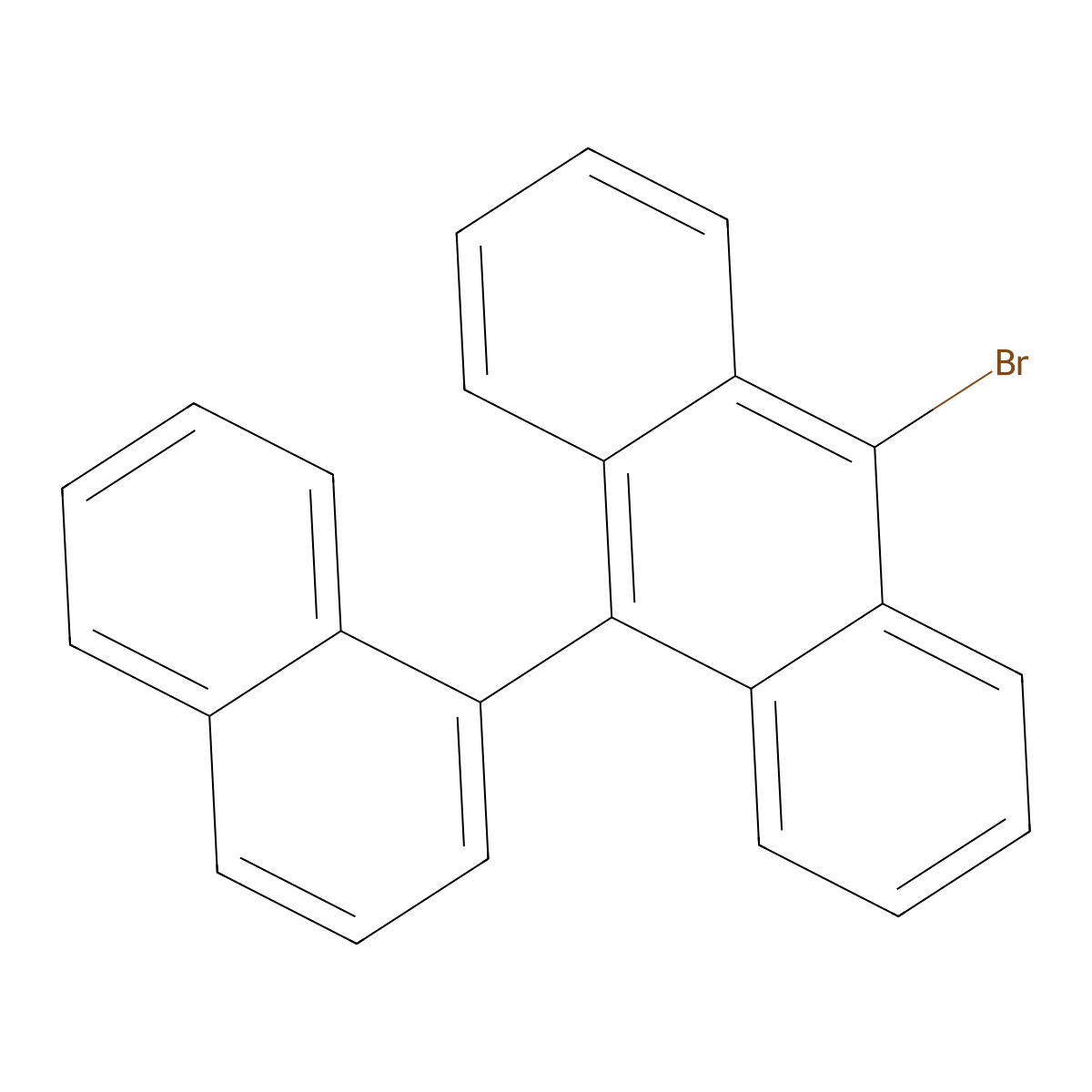 9-Bromo-10-(naphthalen-1-yl)anthracene molecular structure, CAS 400607-04-7