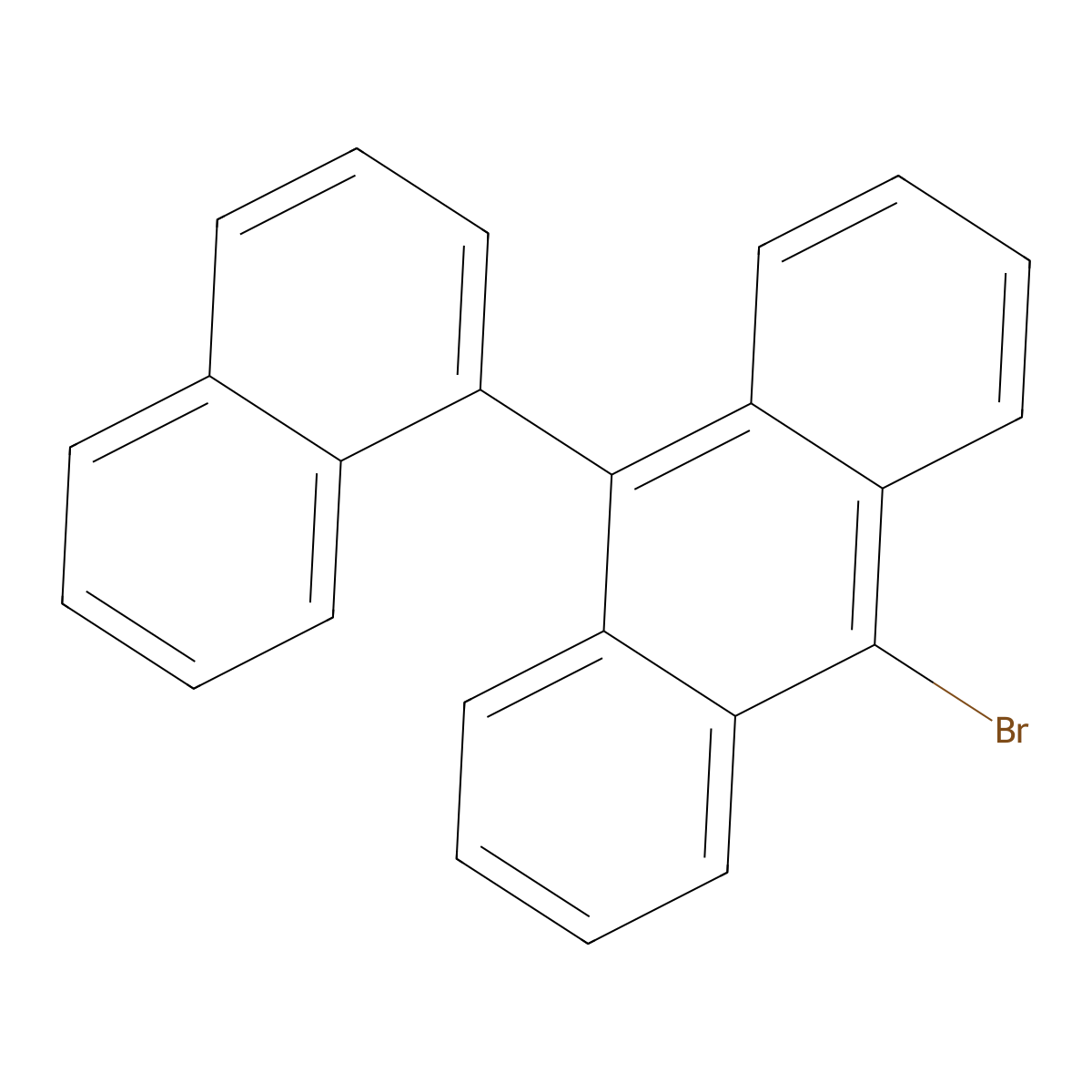 9-Bromo-10-(naphthalen-1-yl)anthracene molecular structure, CAS 400607-04-7