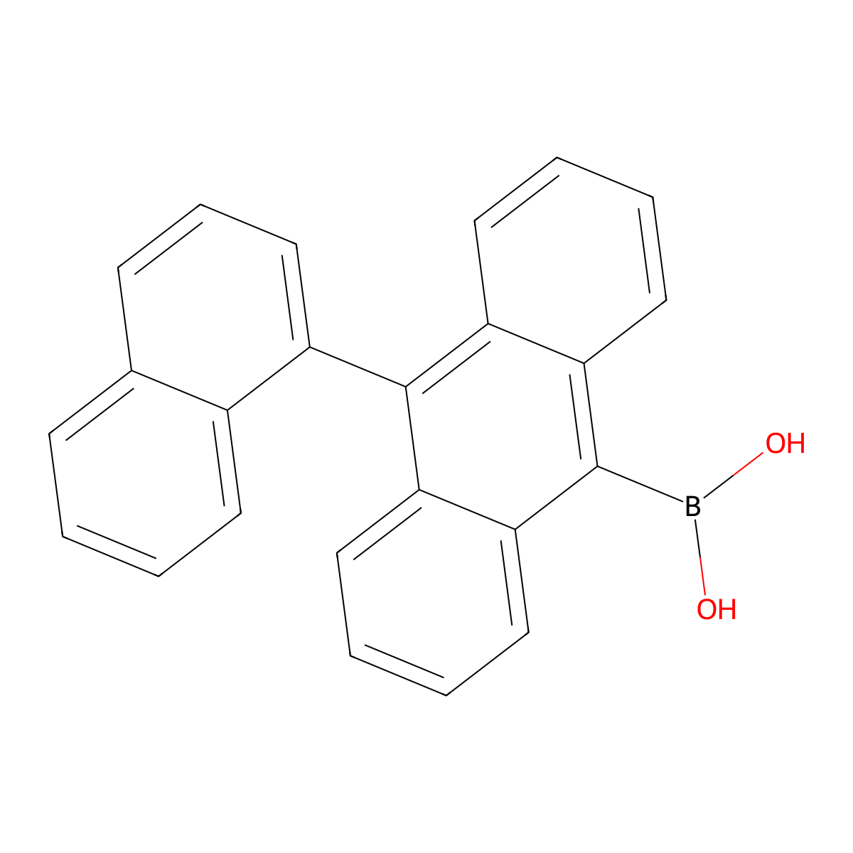 10-(1-Naphthyl)anthracene-9-boronic acid molecular structure, CAS 400607-46-7