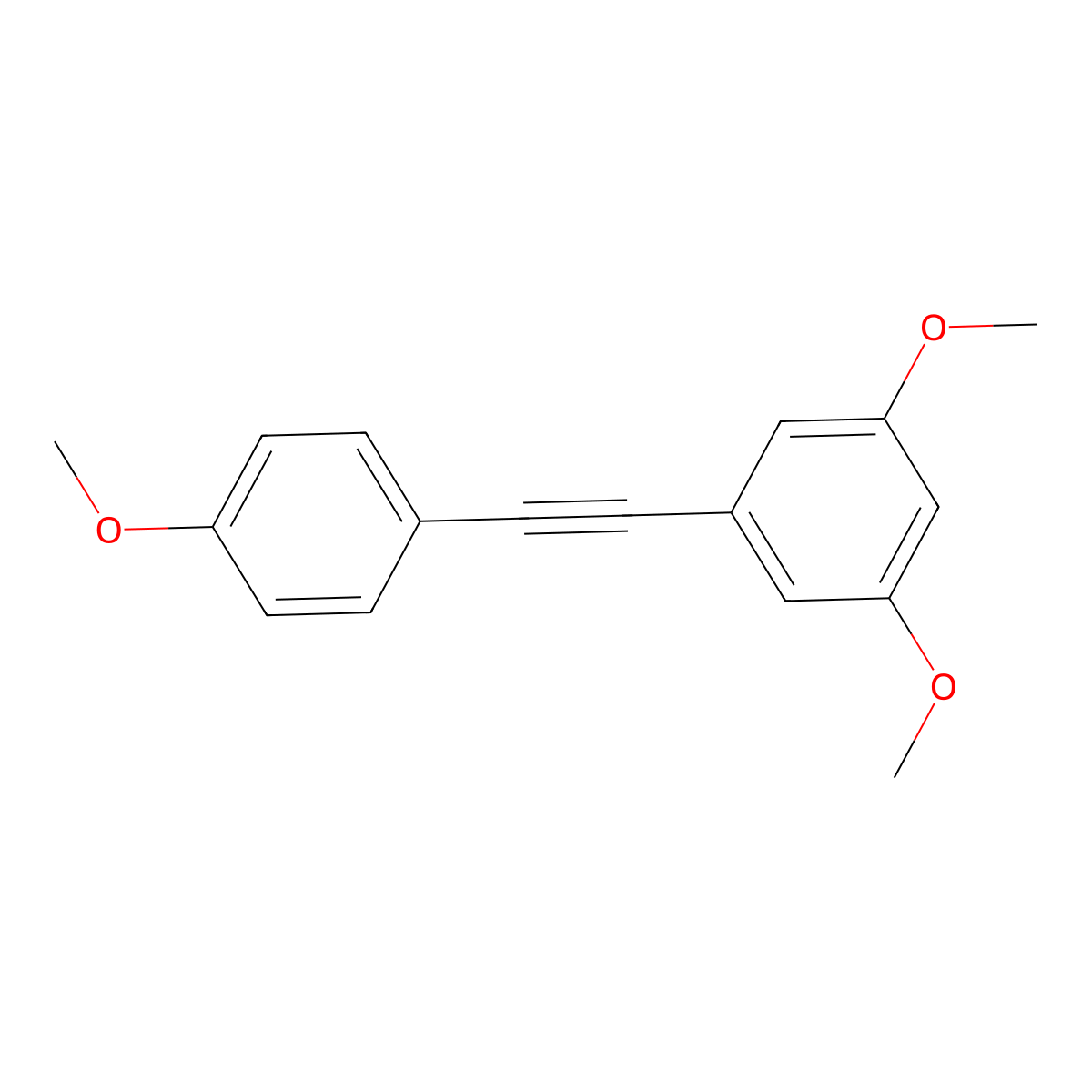 Benzene, 1,3-dimethoxy-5-[(4-methoxyphenyl)ethynyl]- molecular structure, CAS 400608-31-3