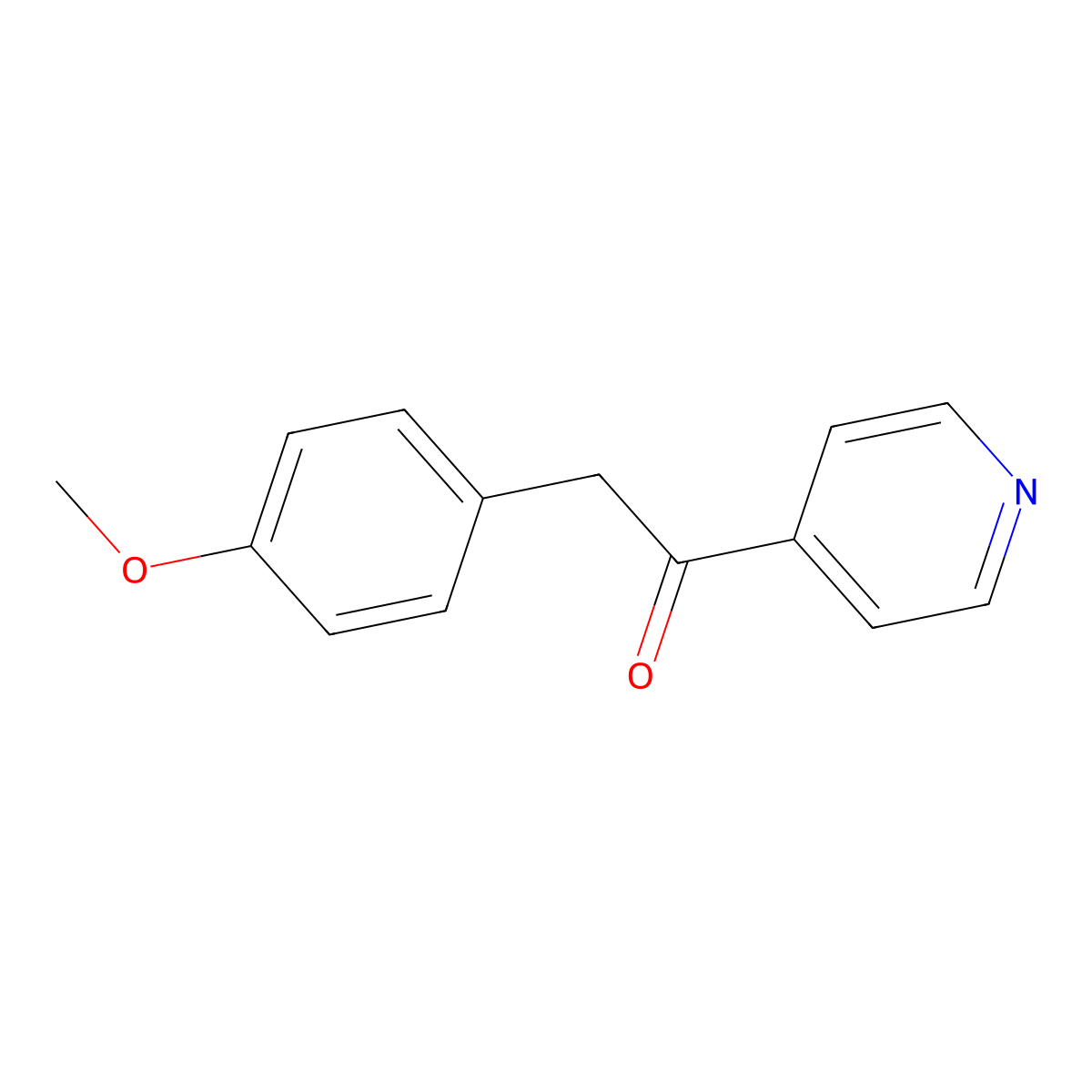 2-(4-Methoxyphenyl)-1-(pyridin-4-yl)ethanone molecular structure, CAS 40061-24-3