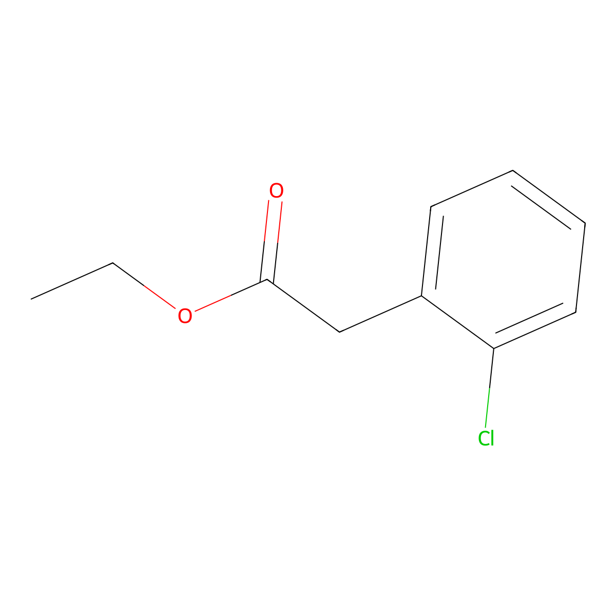 Ethyl 2-(2-chlorophenyl)acetate molecular structure, CAS 40061-54-9