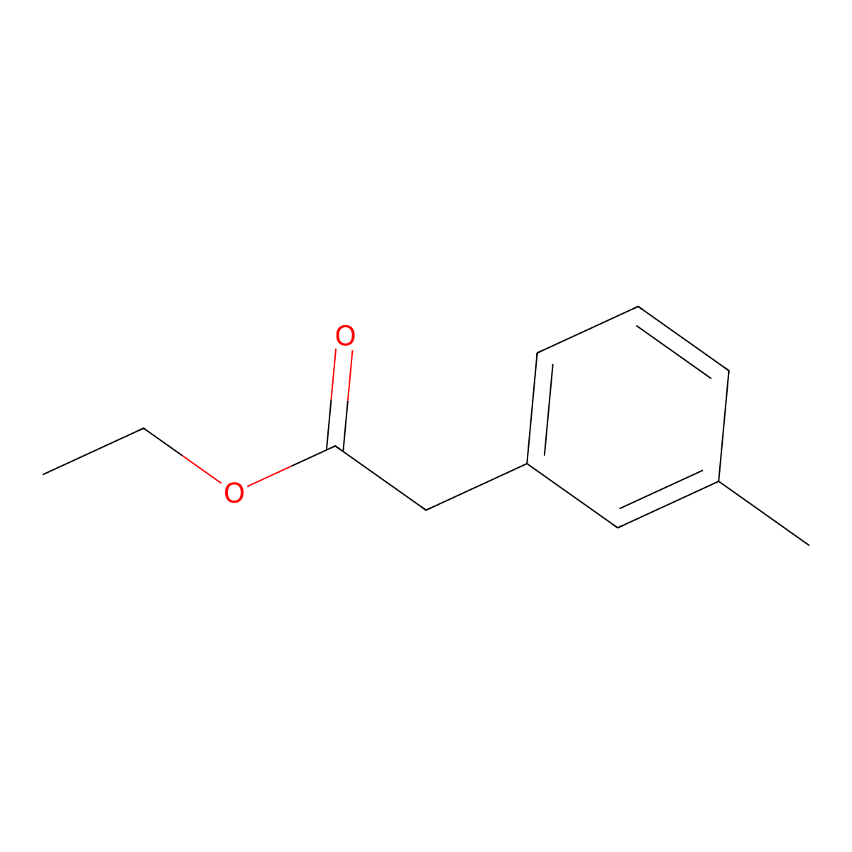 Ethyl m-tolylacetate molecular structure, CAS 40061-55-0