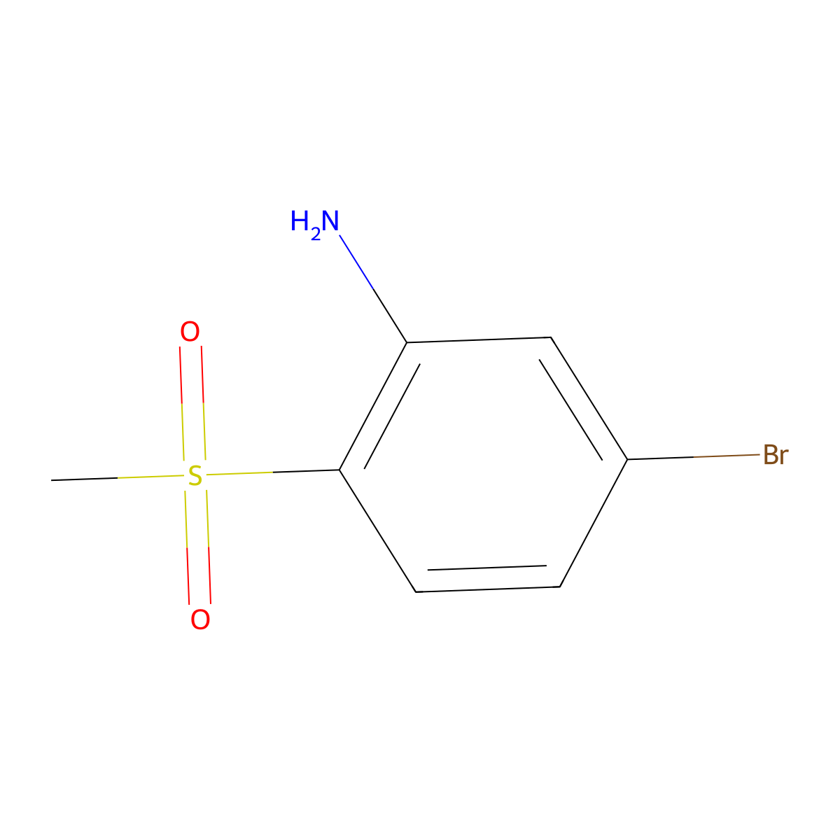5-Bromo-2-methanesulfonylaniline molecular structure, CAS 400610-51-7